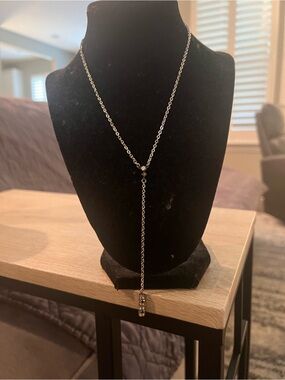 Silver Lariat Drop Necklace - Women's Jewelry